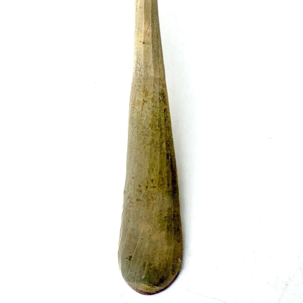 Vintage Hand Forged Brass Spoons Pair - Rustic‎ Primitive Farmhouse Kitchenware